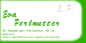 eva perlmutter business card
